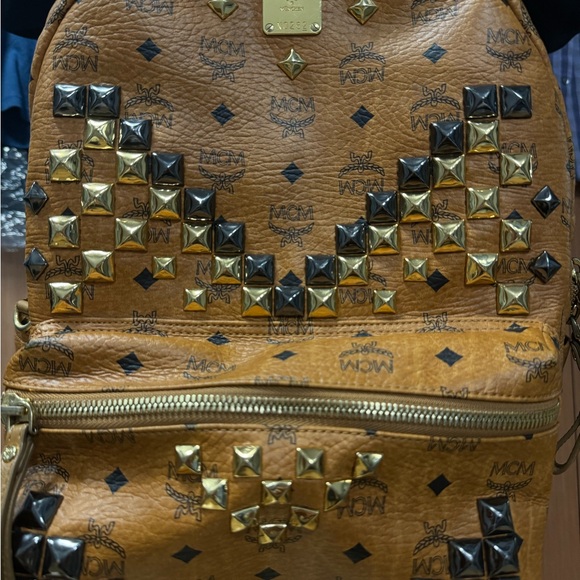 MCM Backpack in Brown and Gold - Picture 3 of 15